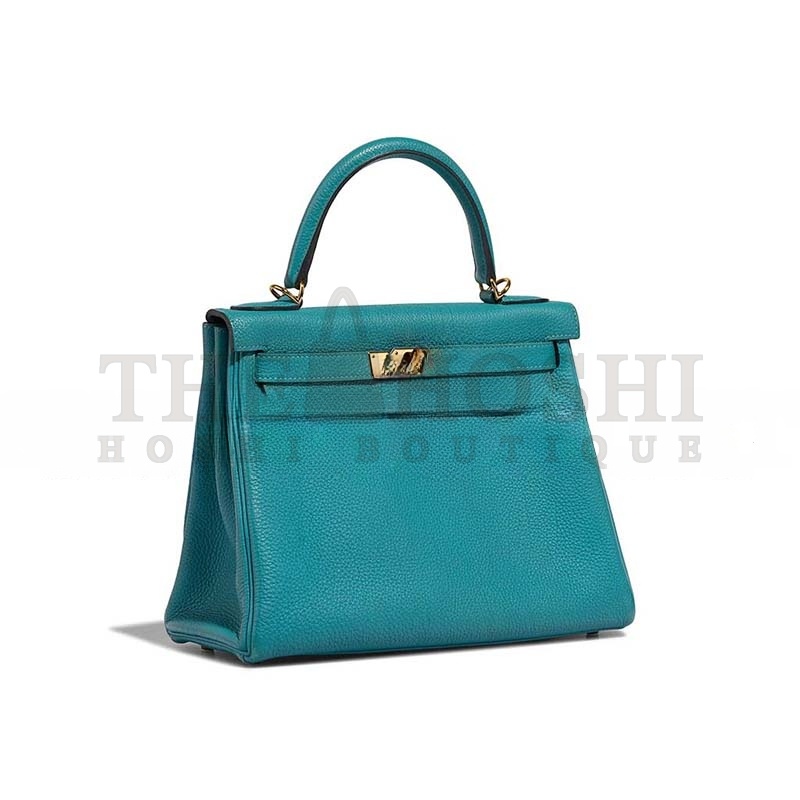 H**me5 KELLY 28 TOGO BLEU PAON  (28*21*10cm) Master Quality